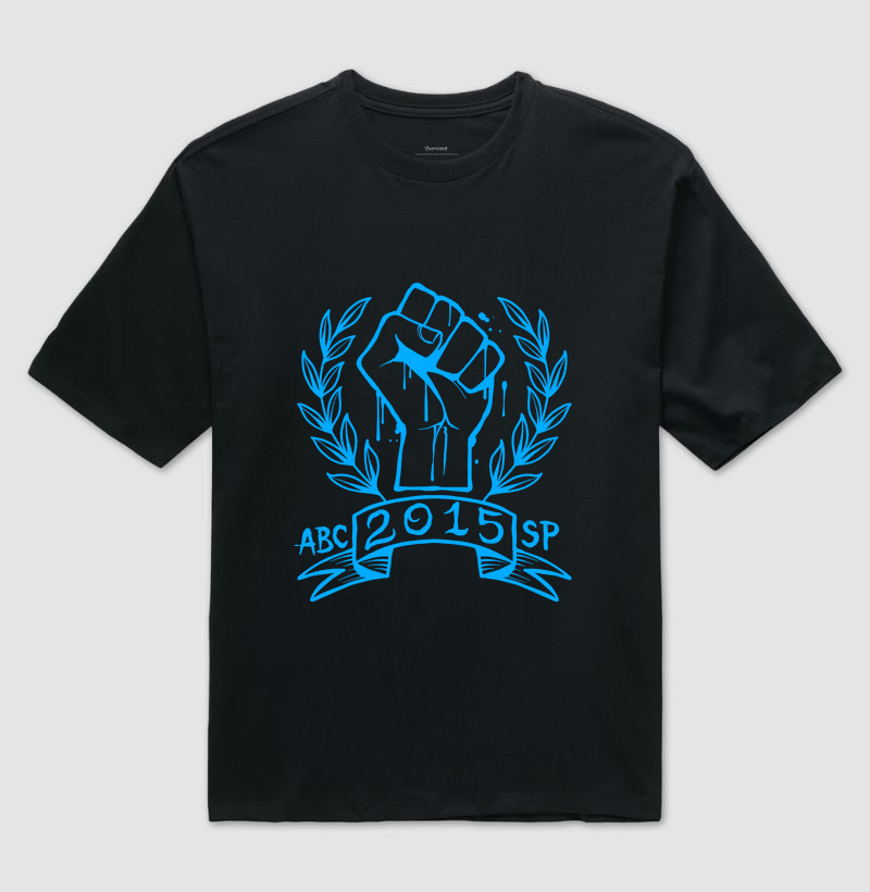 Camiseta Oversized Punho Azul