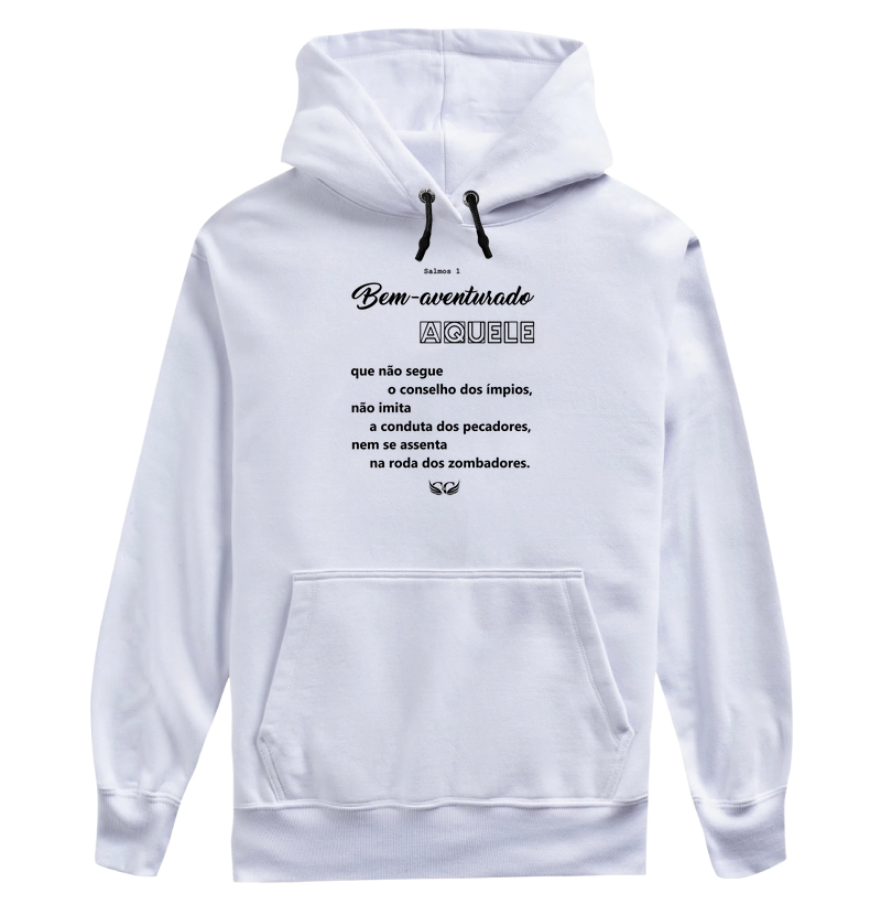 Camiseta Personalizada Salmo 1 Bem aventurado aquele que não segue o conselho dos ímpios.