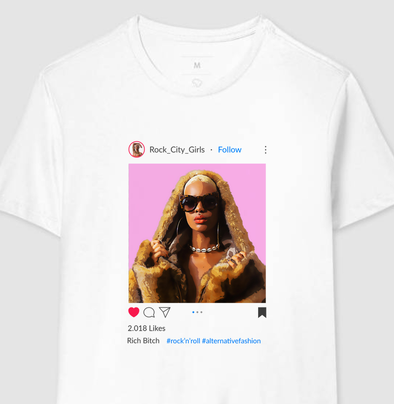 Rich Bitch - Camiseta Rock City Girls