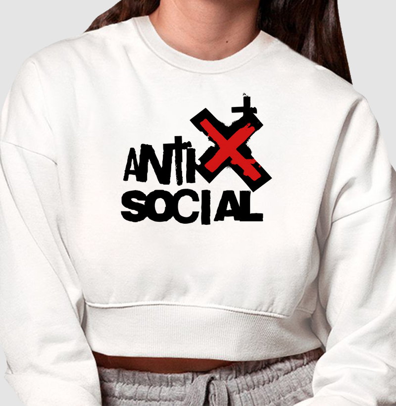 Antissocial: Moletom Cropped - Atitude e Originalidade para Todos os Momentos