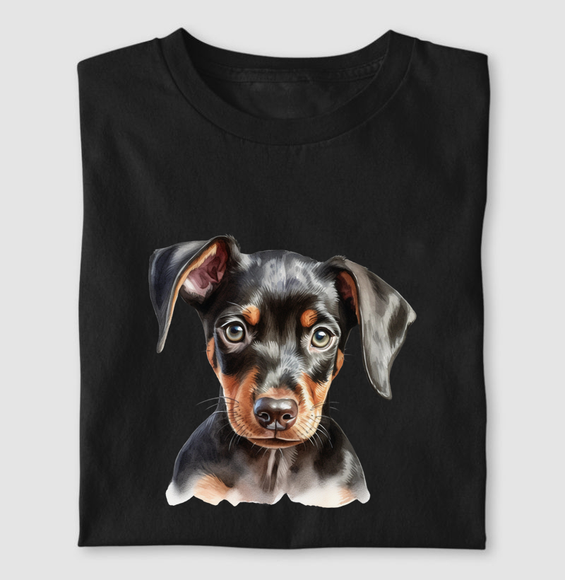 Camiseta - Doberman aquarela