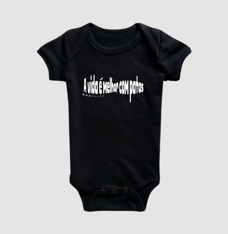 Body Infantil A vida é melhor com patas Dog Pulse