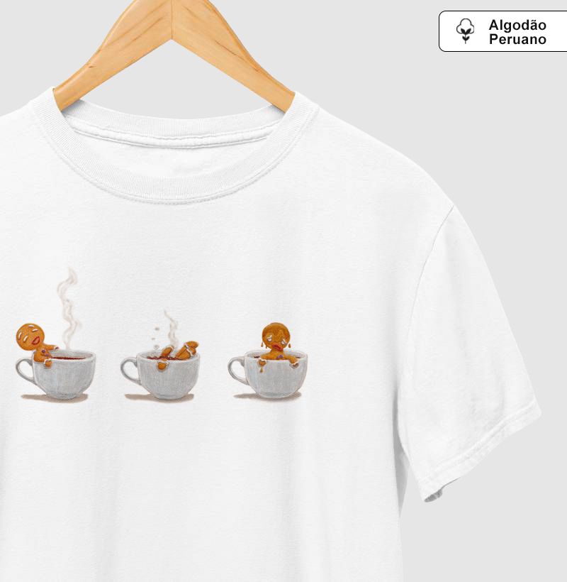 Camiseta Algodão Peruano Derretendo na Xícara