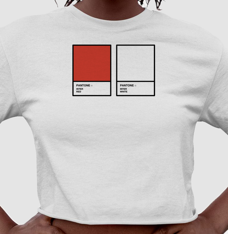 Cropped Pantone Vermelho e Branco
