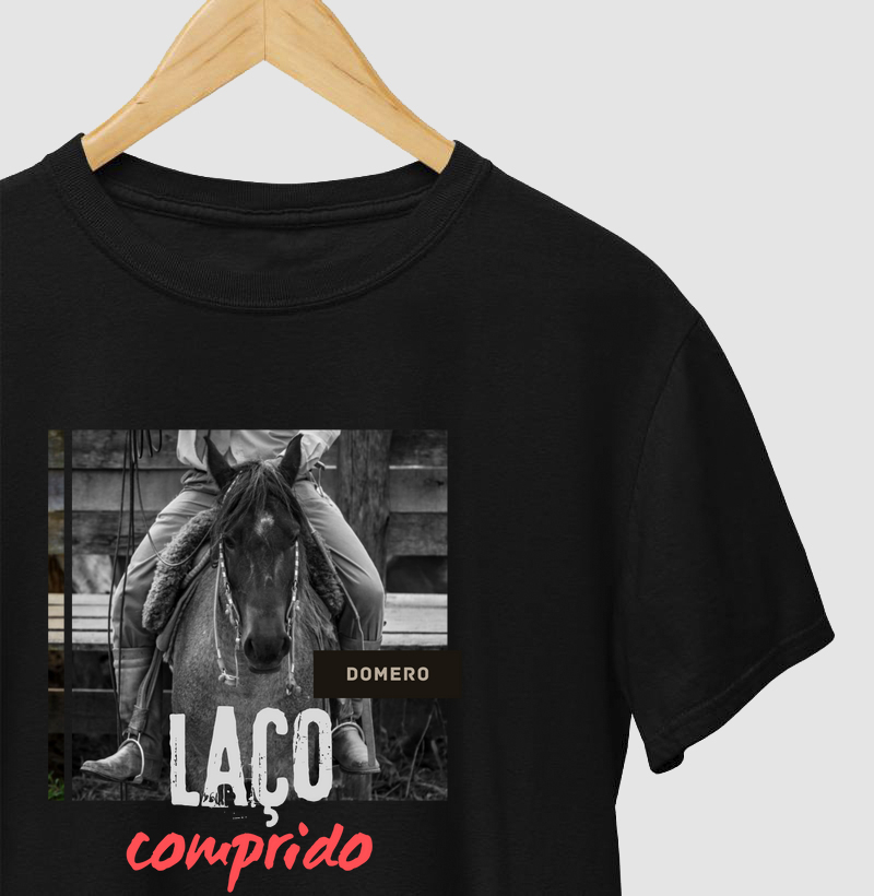 camiseta masculina laço comprido