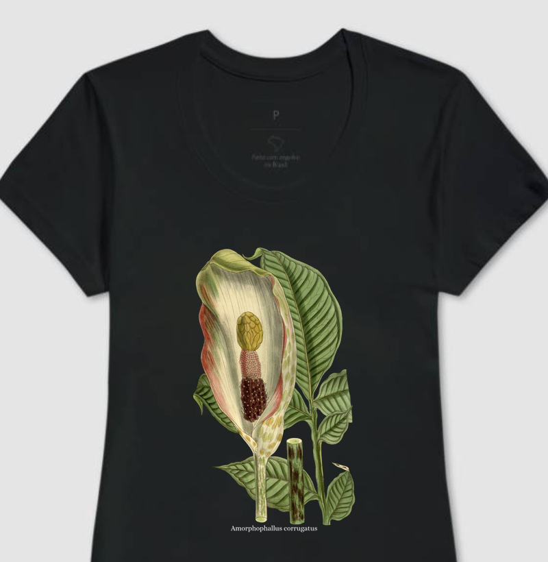 Camiseta Feminina Baby Long Amorphophallus corrugatus