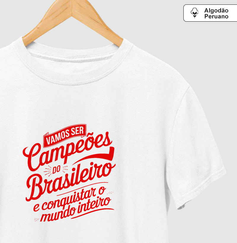 Camiseta Algodão Peruano  Vamos ser campeões.
