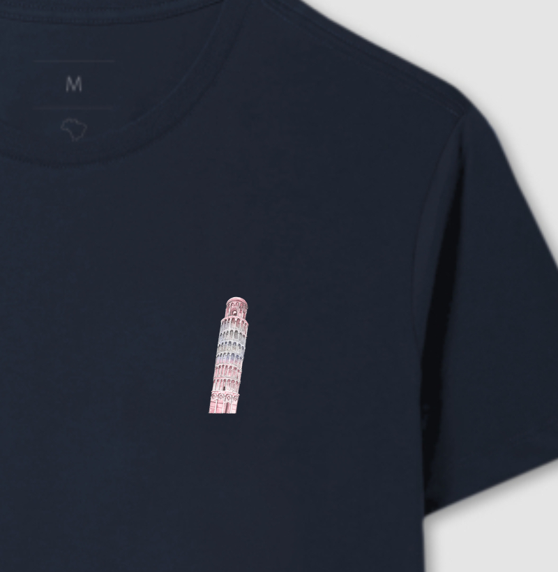 Camiseta "Pisa" - Estilo e Charme da Itália