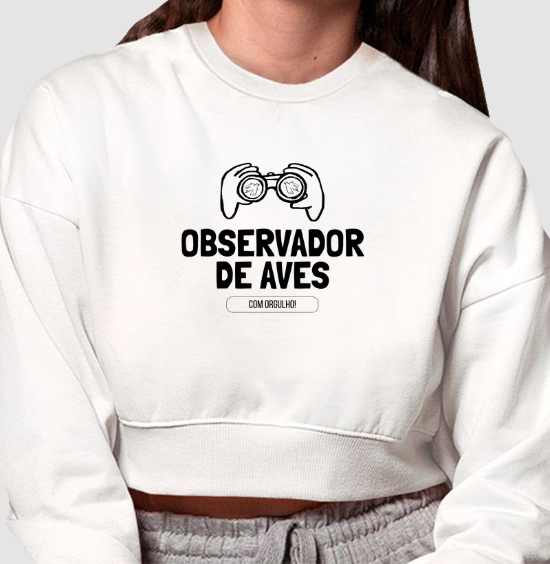 Observador de Aves - Moletom Cropped