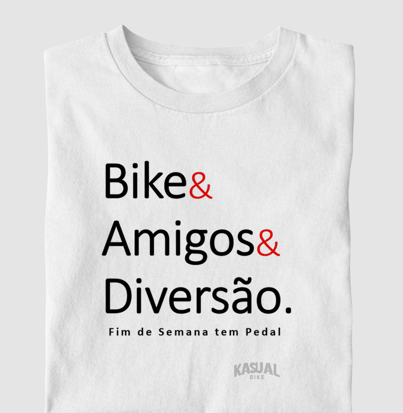 Camiseta Bike & Amigos & Diversão 