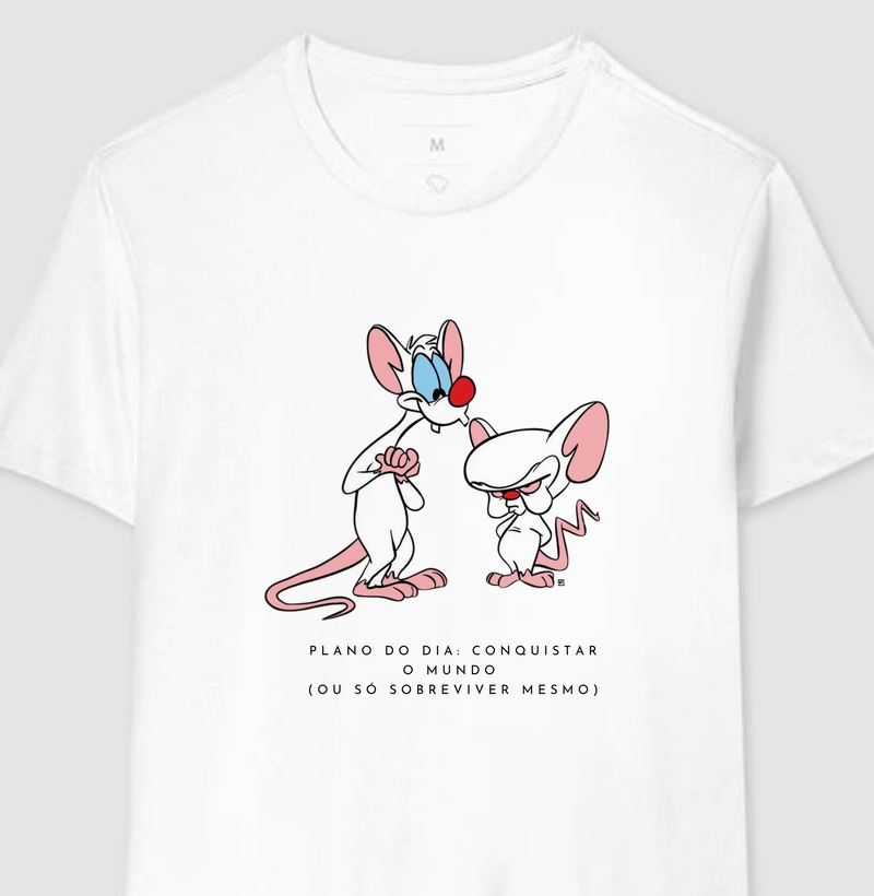 Camiseta Pinky e o Cérebro