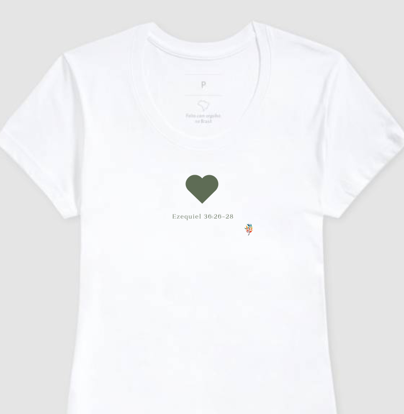 Camiseta Coração Cinza