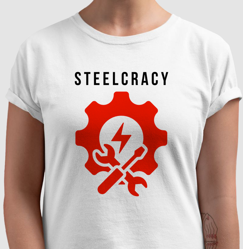 CAMISETA STEELCRACY - ESTILO STEAMPUNK, DIESELPUNK