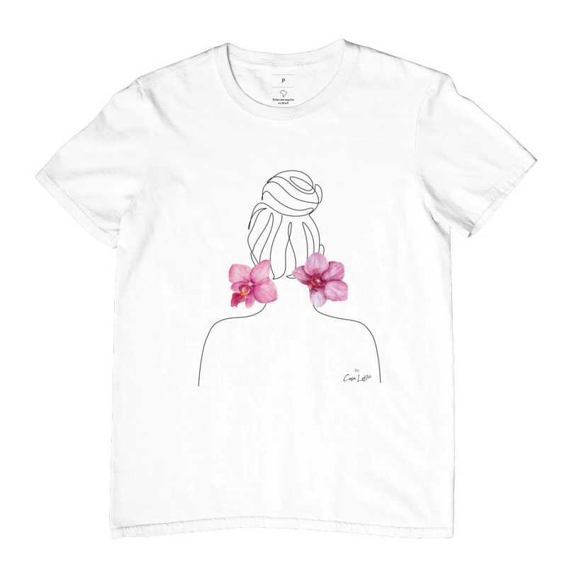 Camiseta Mulher Orquídea cl320