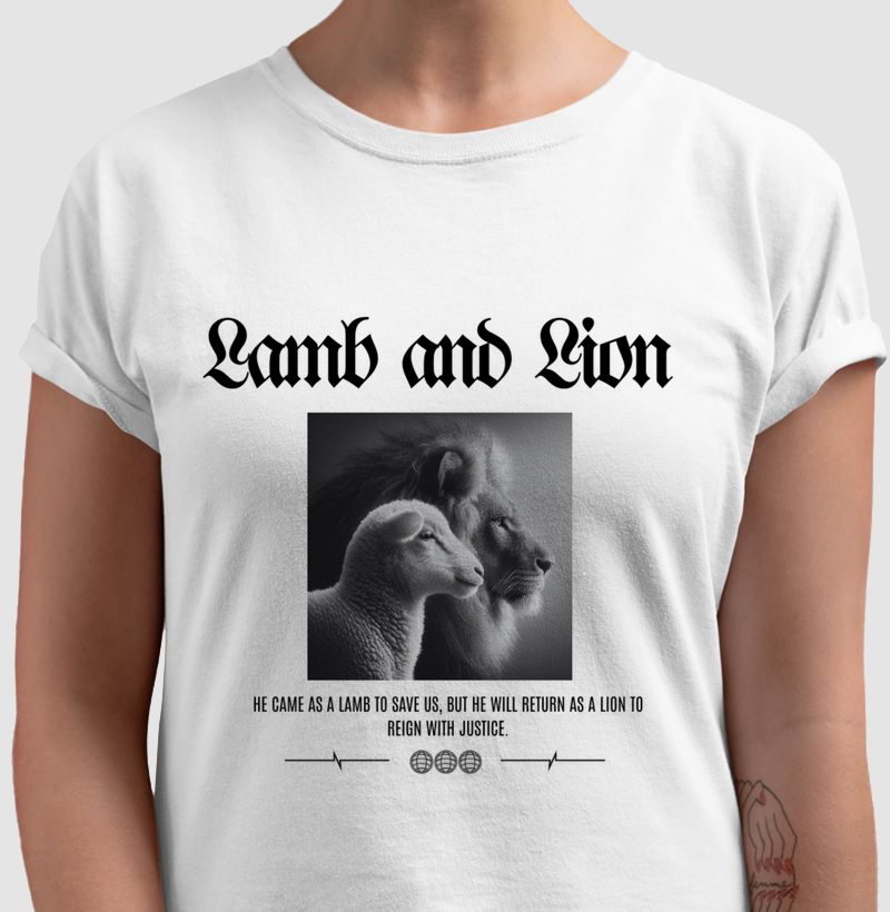CAMISETA CORDEIRO E LEÃO