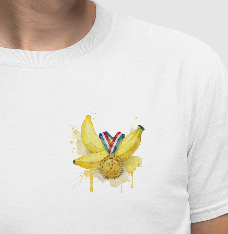 Banana e medalha - Aquarela