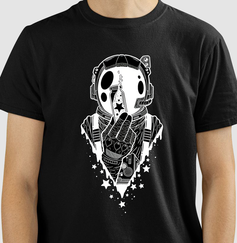 Astronaut with Space Matter