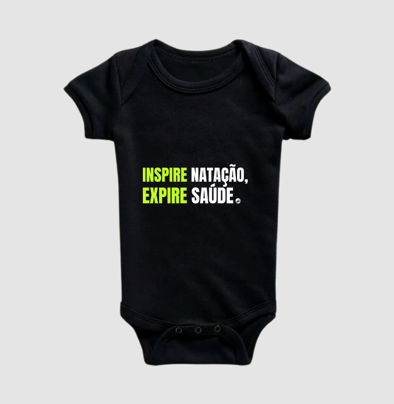 Camiseta Inspire Natação. Expire saúde.