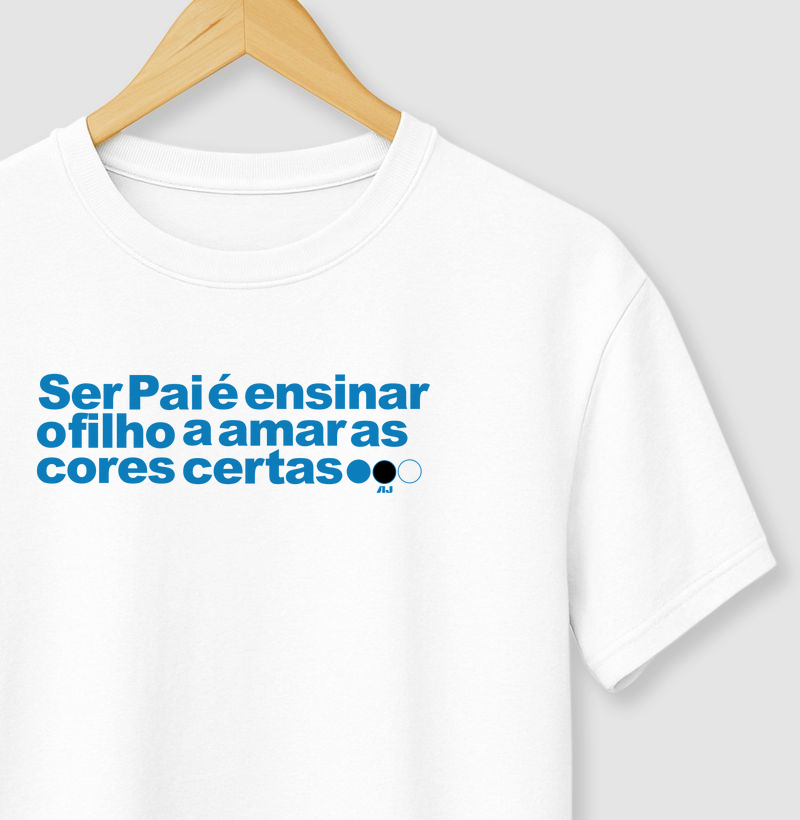 Ser Pai é Ensinar o Filho a Amar Certas Cores-azul imortal