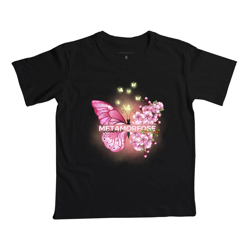 T-SHIRT KIDS MANGA CURTA ESTAMPA METAMORFOSE