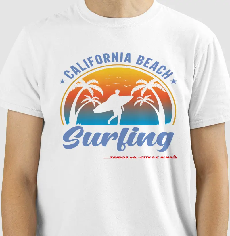 CAMISETA RESERVA.INK MASCULINA E FEMININA TRIBOS.etc ADVENTURE SURF CALIFORNIA