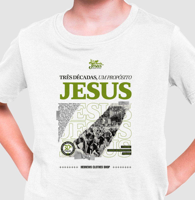 Camiseta INFANTIL Comemorativa – 30 Anos da Marcha para Jesus