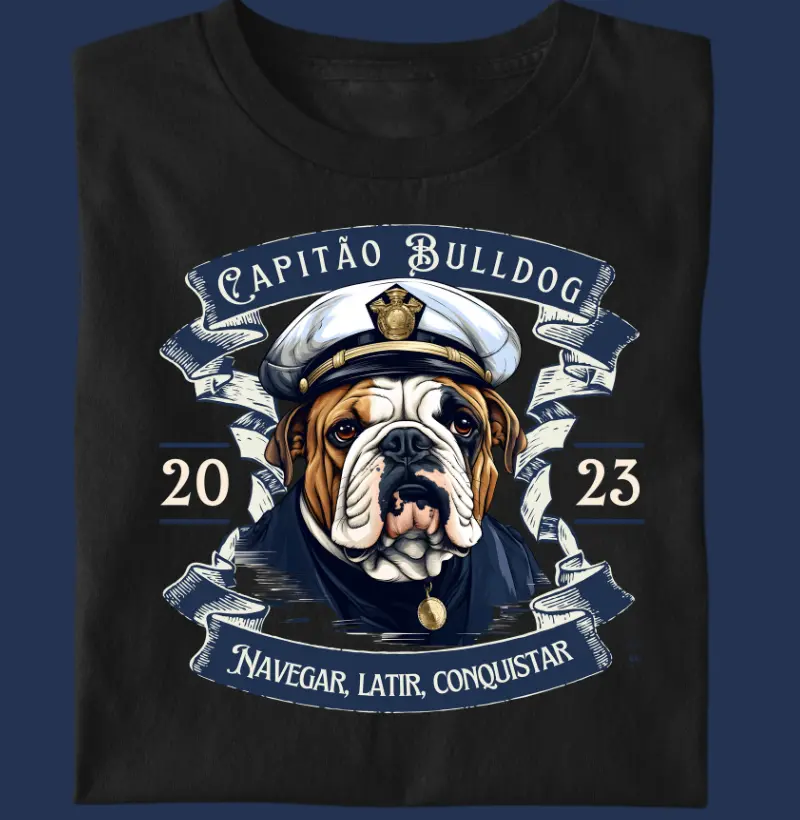 Camiseta Bulldog Ingles "Capitão Bulldog II"