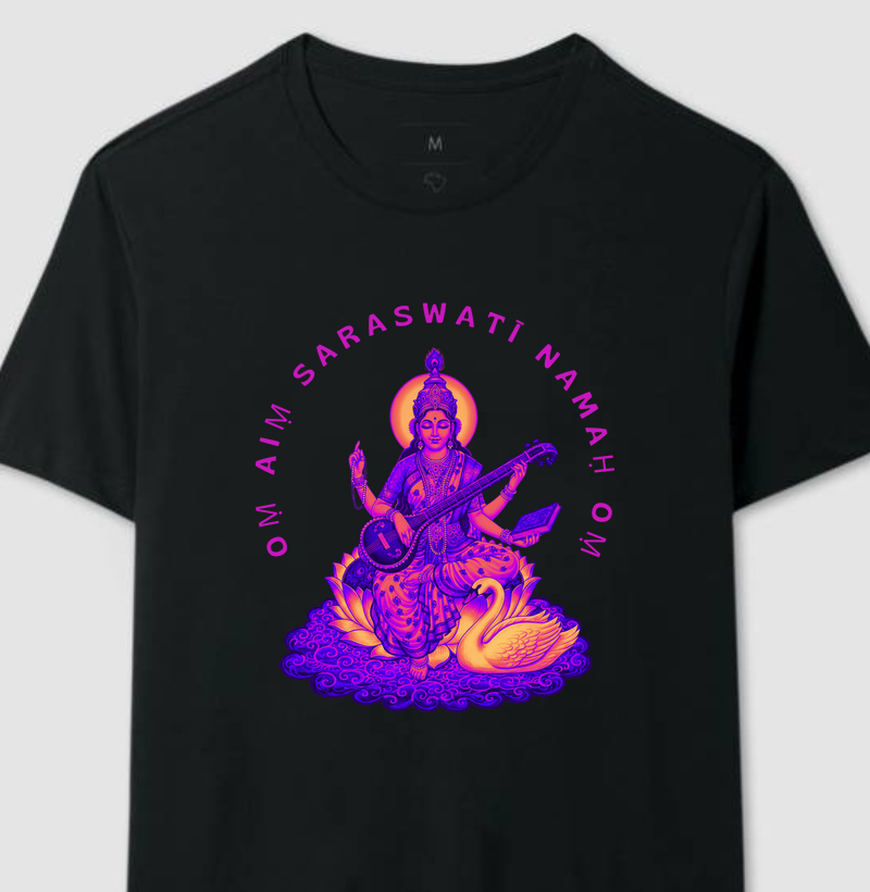 Om Aim Saraswati Pink
