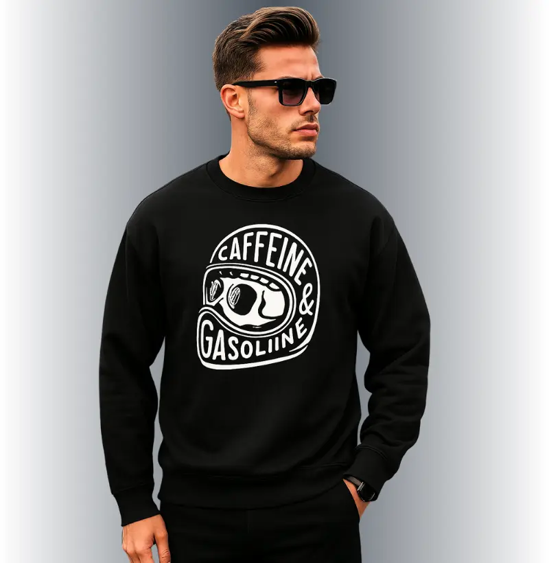 Caffeine & Gasoline – Moletom Estilo Rider