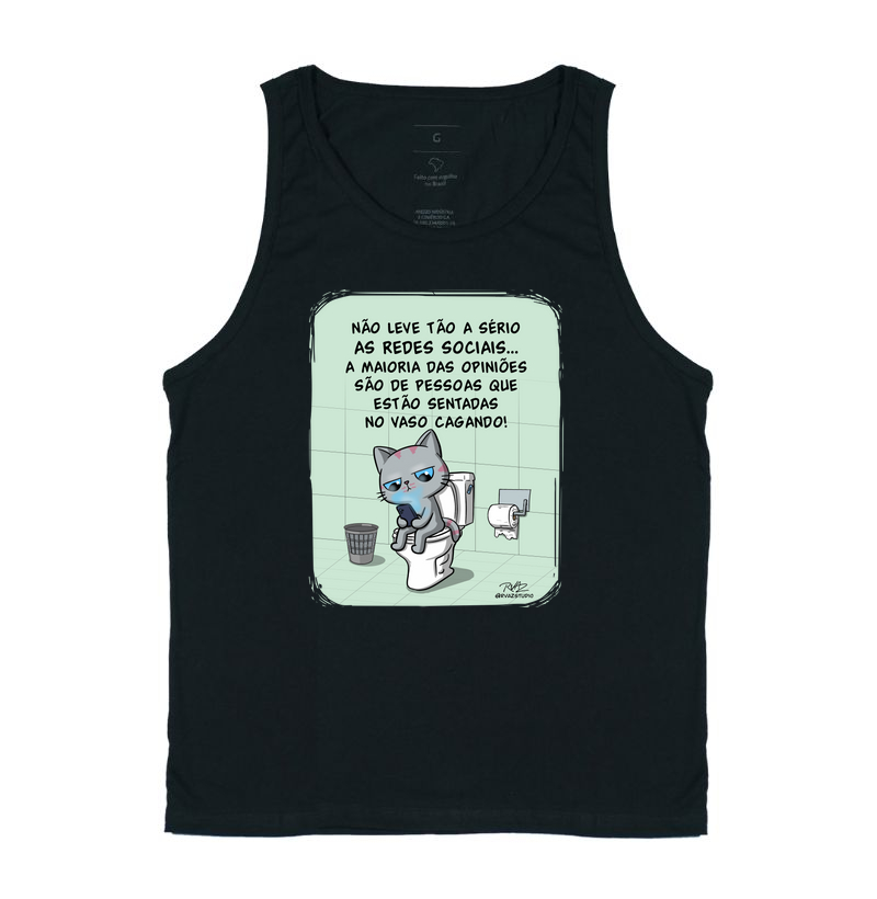 Camiseta Gato Sincero no Vaso