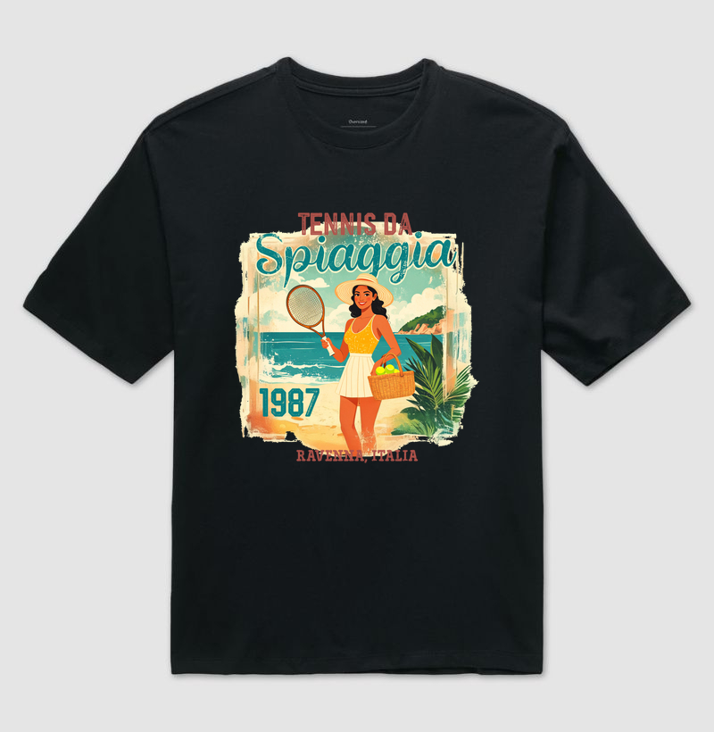 Tennis da Spiaggia Retro Poster