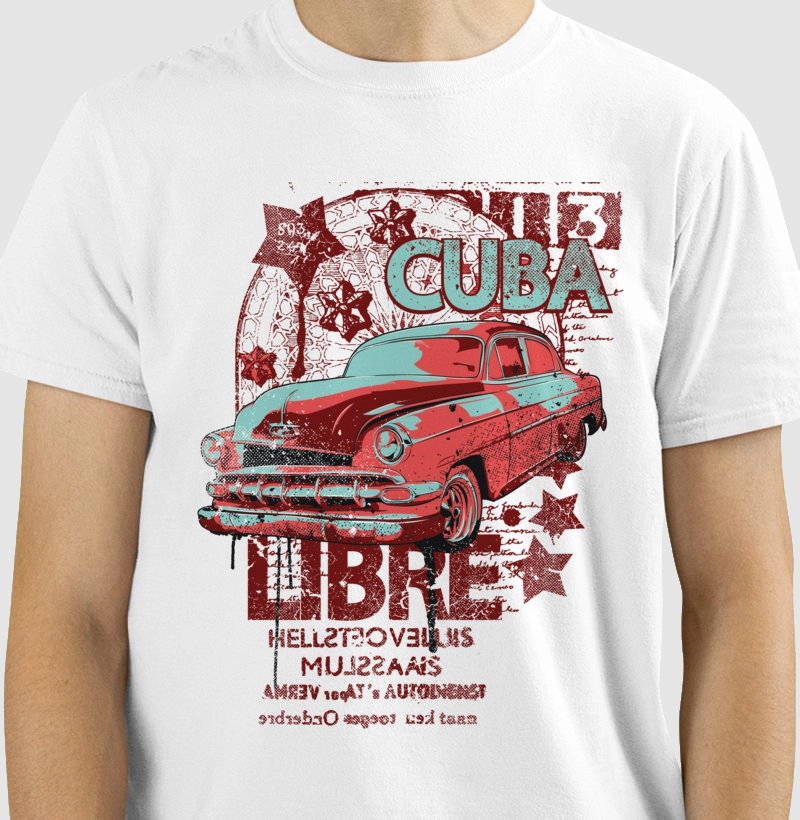 Camiseta Streetwear Street Art Cuba Libre