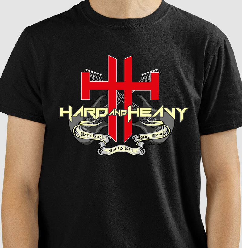 CAMISETA HARD AND HEAVY - BRASÃO