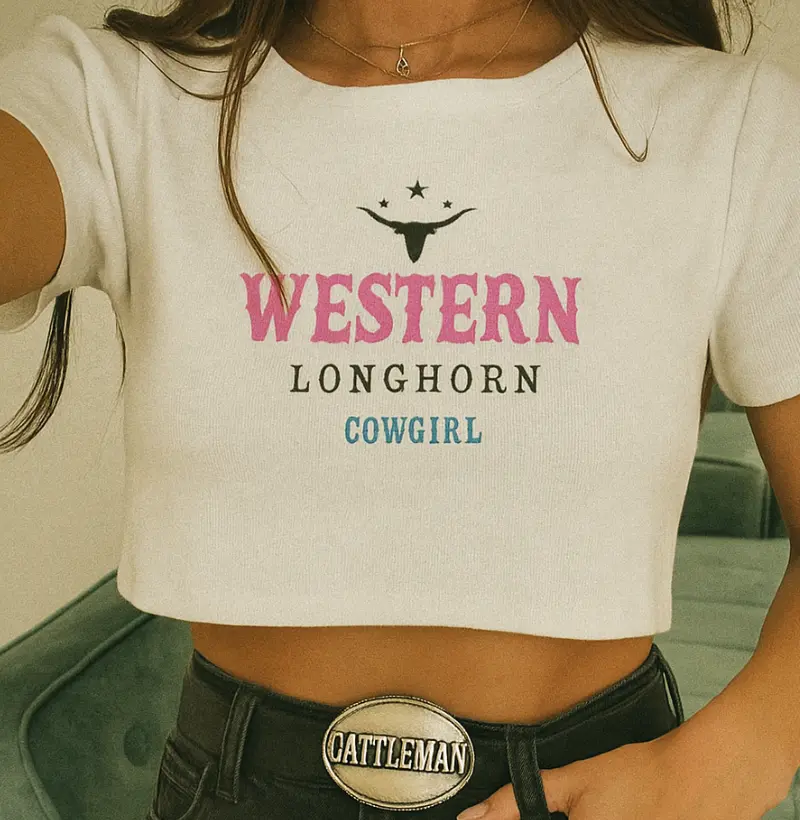 Cropped Western Cowgirl | Cropped country feminino