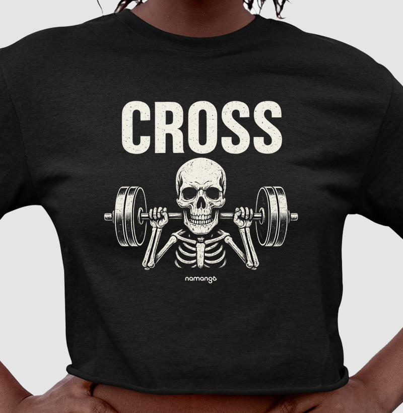 Cropped Cross Caveira com Barra – Na Manga
