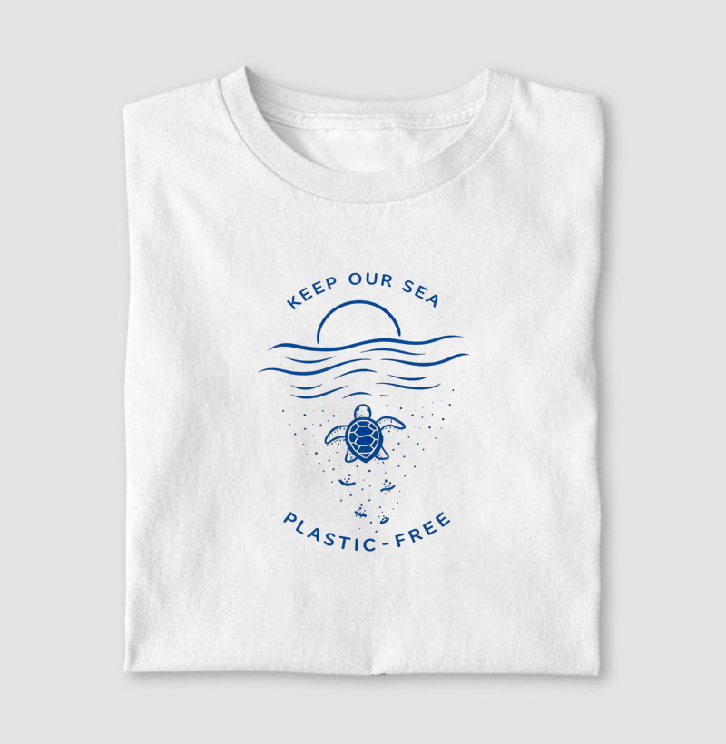Keep our sea plastic free - algodão 30.1