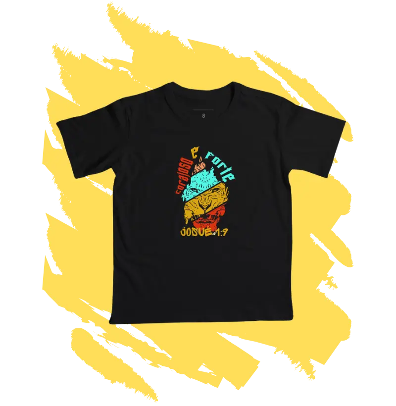 Camiseta Cristã - forte e corajoso INFA