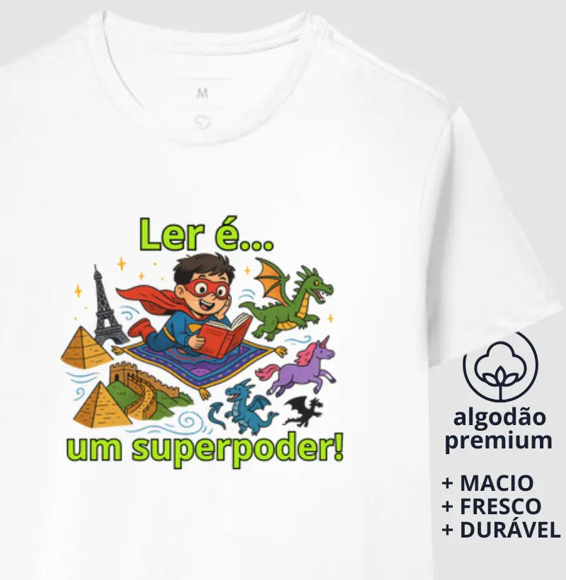 Camiseta Ler é um Super Poder