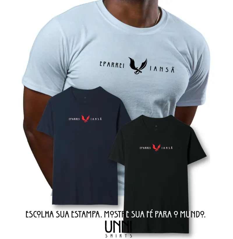 Camiseta Eparrei Iansã Sombreada Branca Masc.