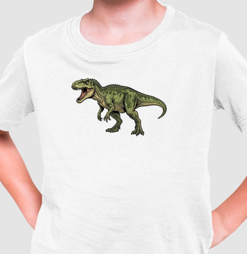 Camisa Algodão Estampada Dinossauro Giganotossauro Premium