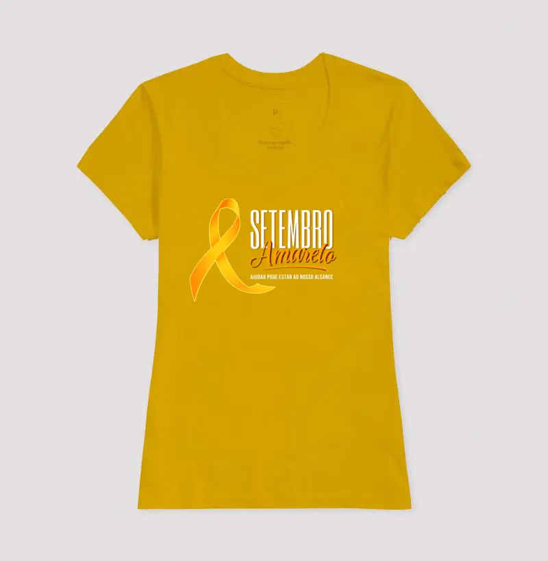 Baby Look Setembro Amarelo - Ajudar pode estar ao nosso alcance