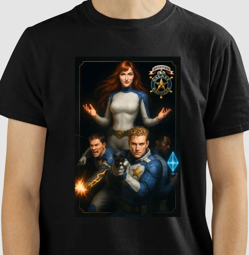 🛡️ Camiseta Galaxy Rangers Ultra-Realista