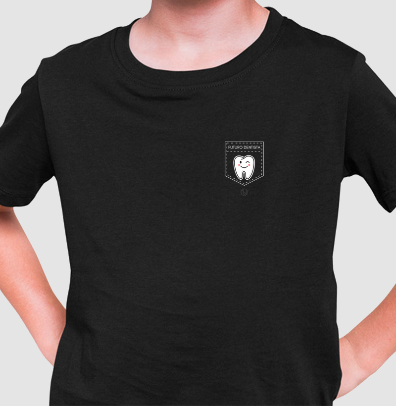 Camiseta Infantil Bolso Futuro Dentista