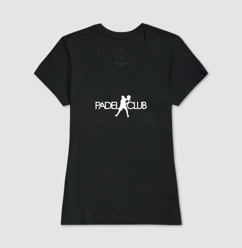 Camiseta Feminina Padel Club Logo Central