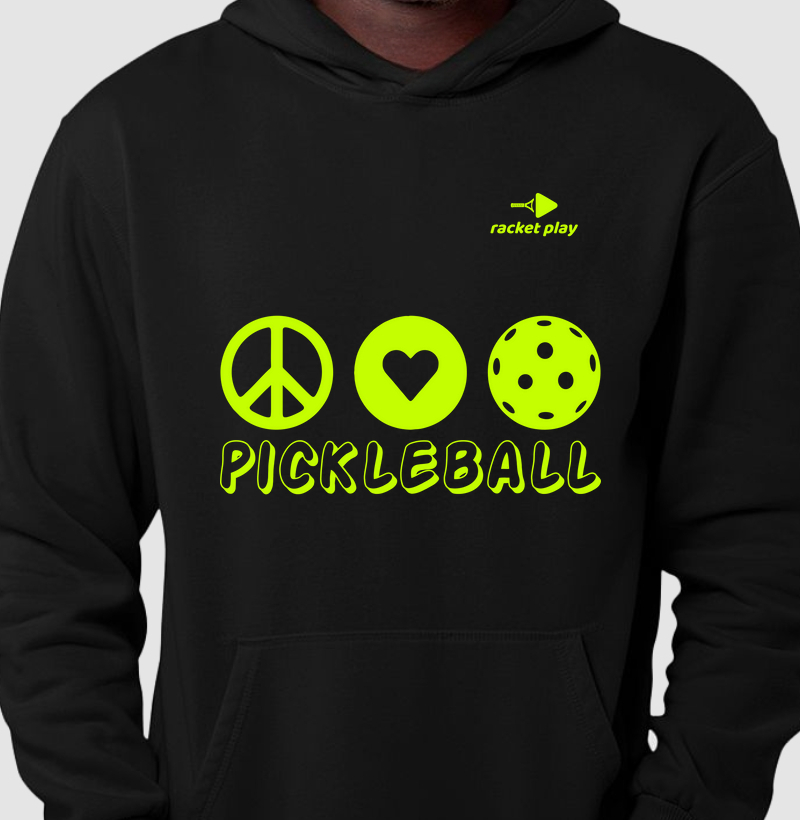 Moletom Capuz Pickleball - Paz e Amor