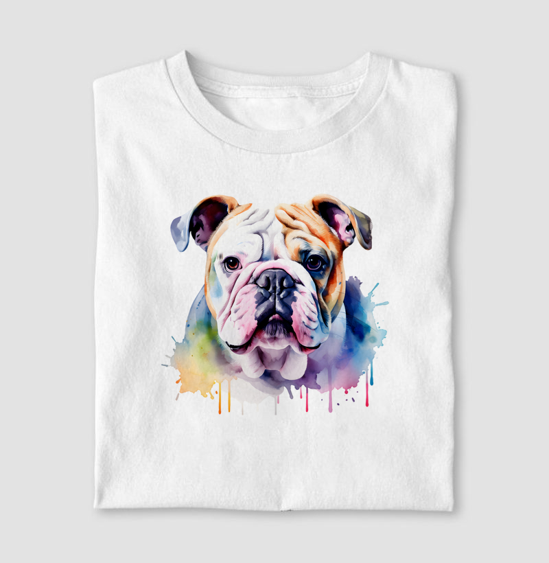 Bulldog aquarela