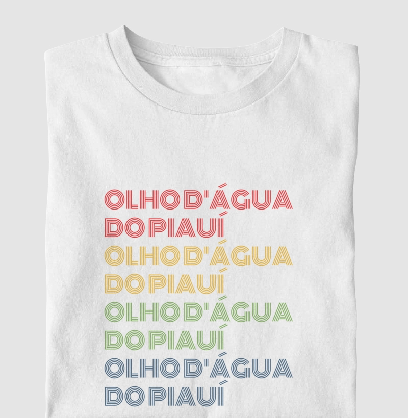 Olho d'Água do Piauí Letreiro Retrô