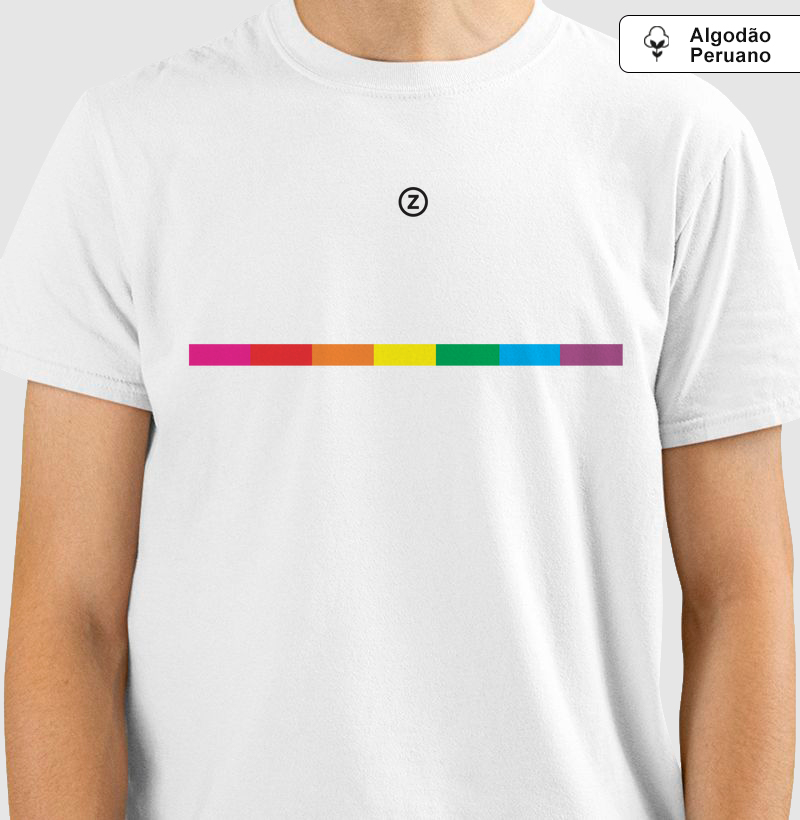 Camiseta barra de cores Zaire em algodão Peruano