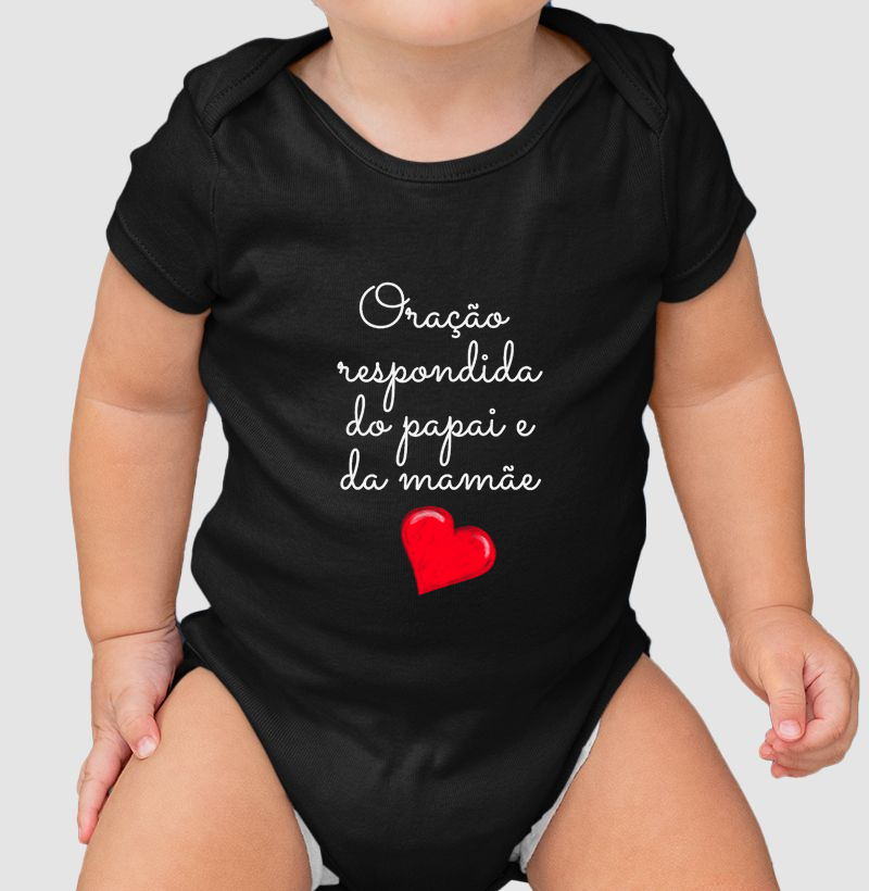 Oração respondida do papai e da mamãe (body bebê)