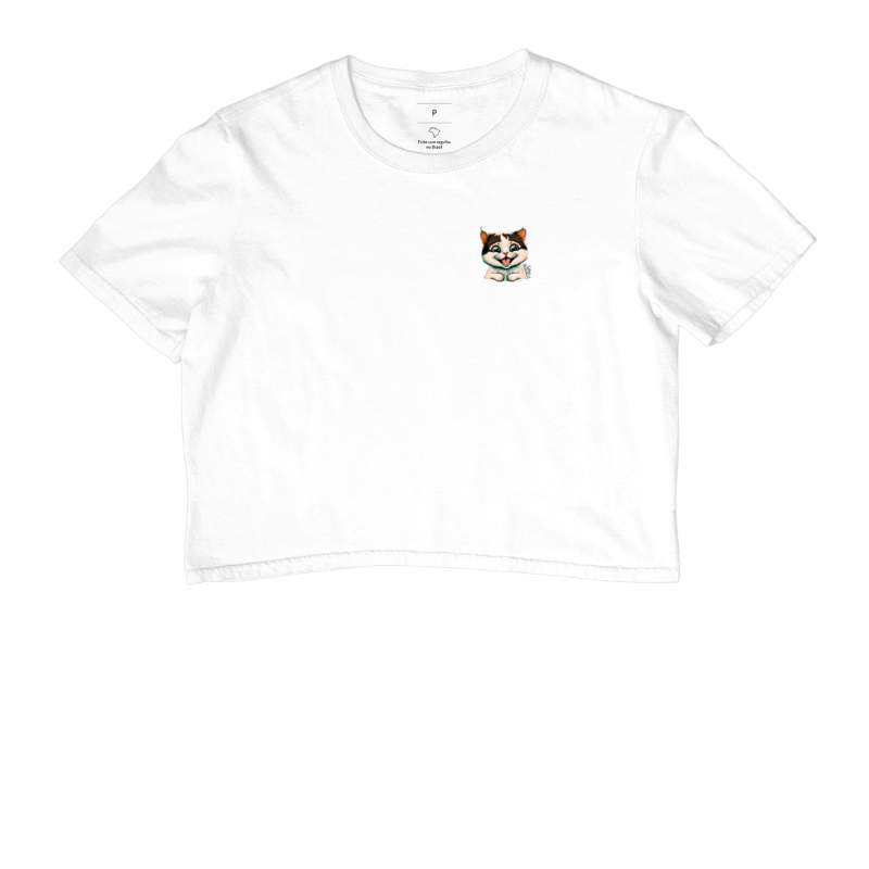 Cropped Gato Fofo de Bolso